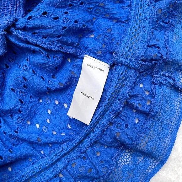 NWT $225 Ramy Brook Umbra smocked eyelet miniskirt XXS - Picture 9 of 10